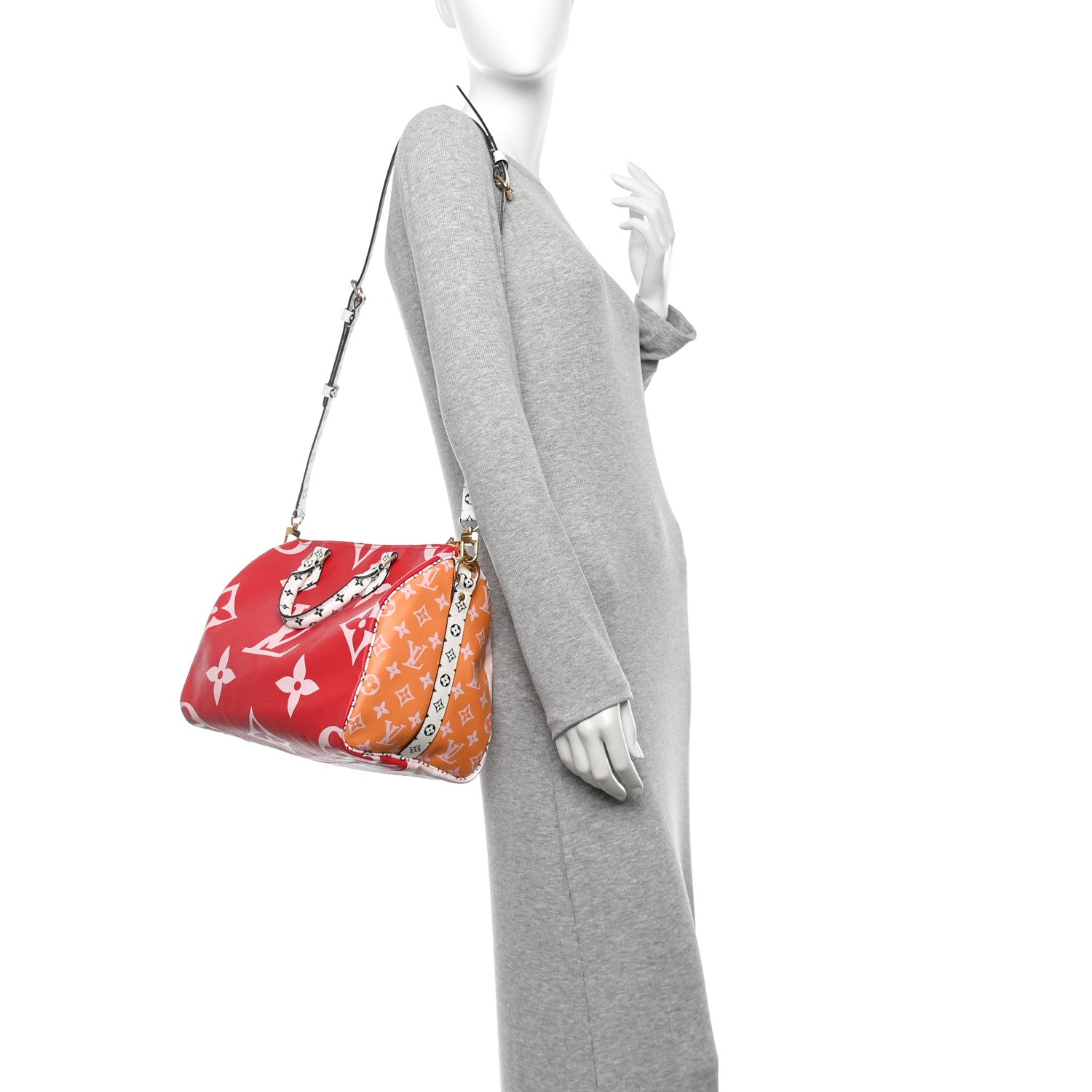 Louis Vuitton Monogram Giant Speedy Bandouliere 30 Rouge 2 of 9
