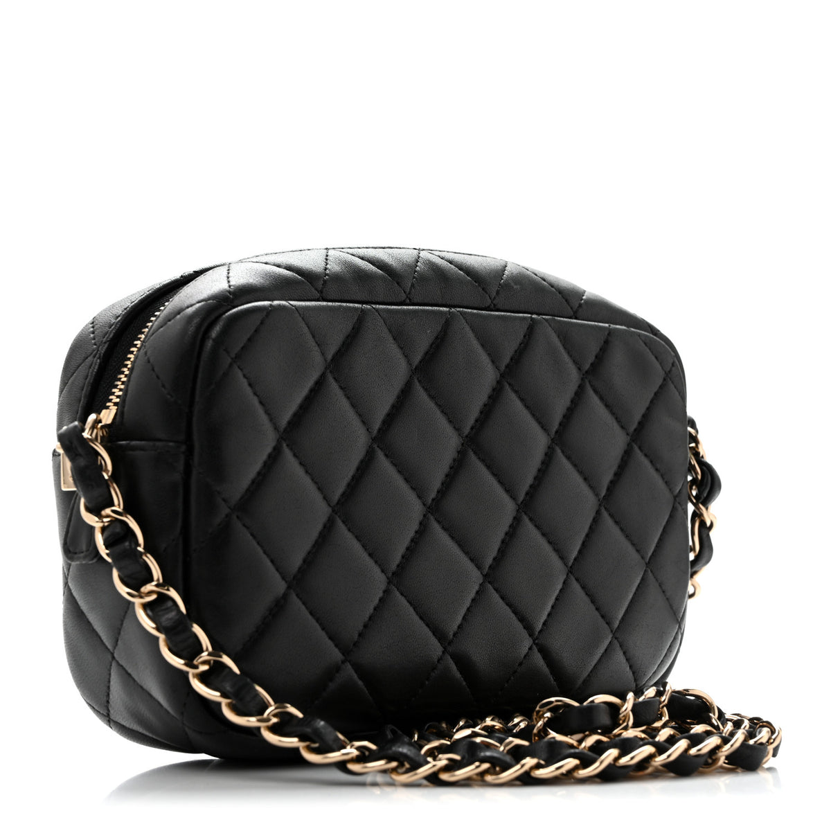 Chanel Lambskin Quilted Small Timeless Camera Case Black 3 of 13