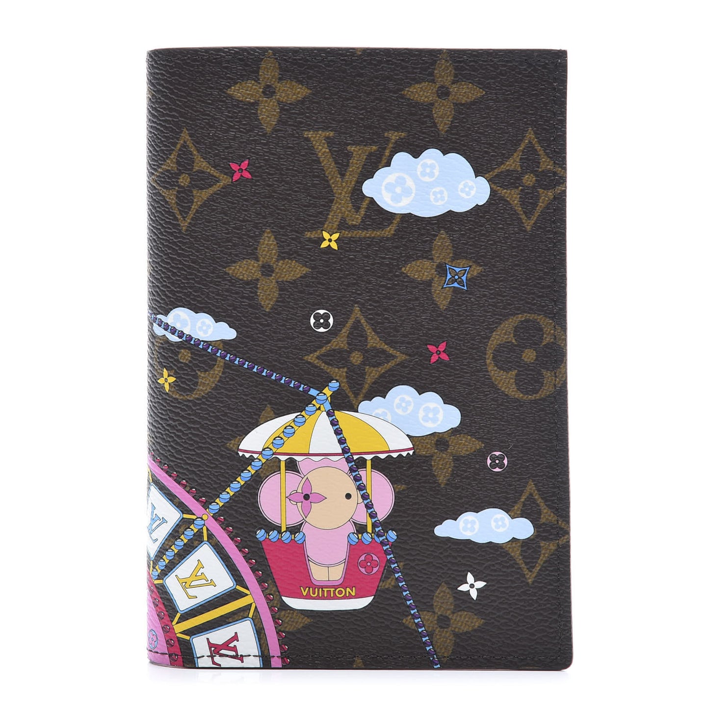 Monogram 2020 Christmas Animation Big Wheel Passport Cover Rose Ballerine