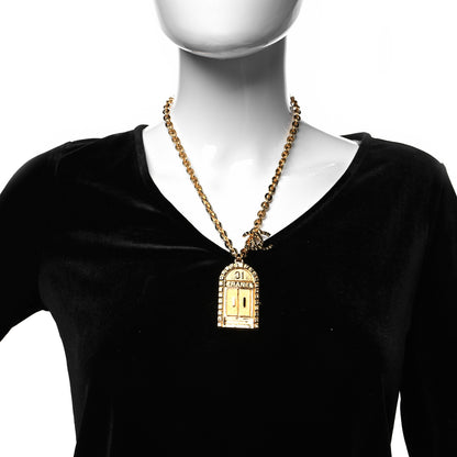Chanel Metal 31 Rue Cambon Door Long Necklace Gold 2 of 6