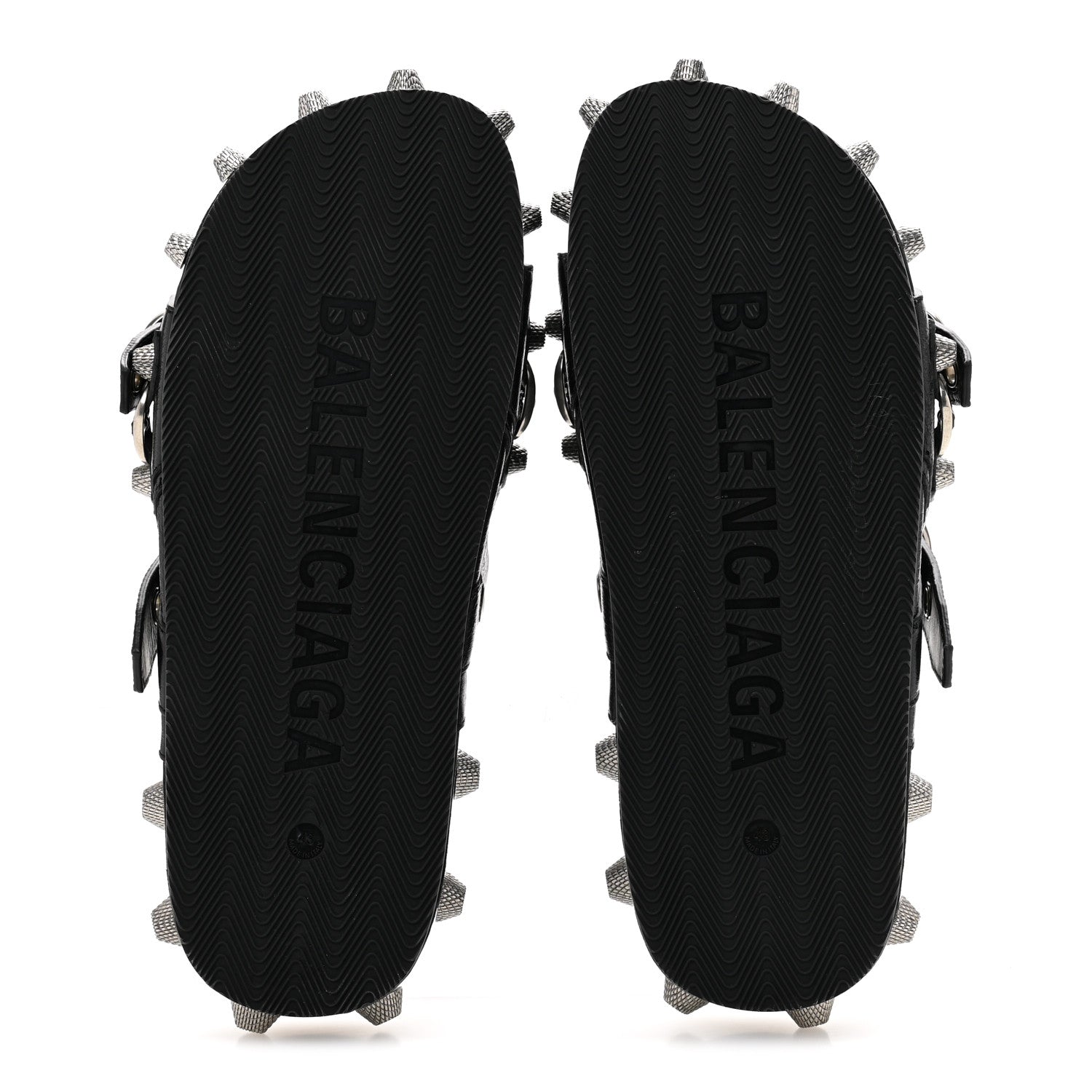 Balenciaga Agneau Arena Cagole Mens Slide Sandals 43 Black 6 of 9