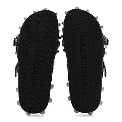 Balenciaga Agneau Arena Cagole Mens Slide Sandals 43 Black 6 of 9