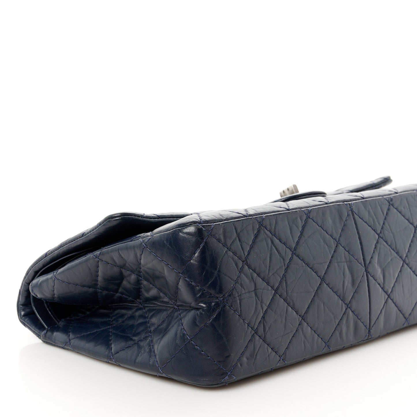Aged Calfskin Quilted 2.55 Reissue 226 Flap Navy Blue
