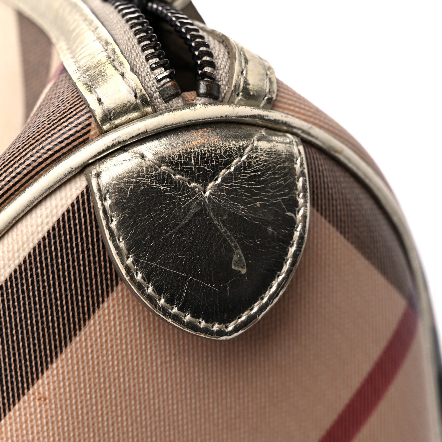 Burberry Supernova Check Metallic Small Chester Bowling Bag Gold 15 of 19