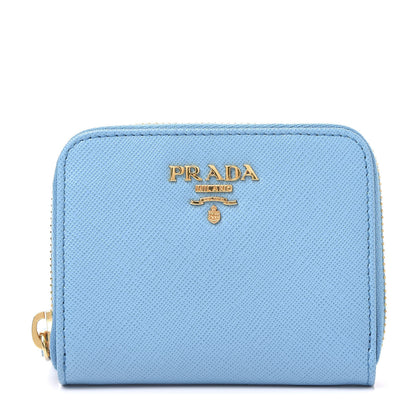 Prada Saffiano Metal Zip Coin Purse Voyage 1 of 9