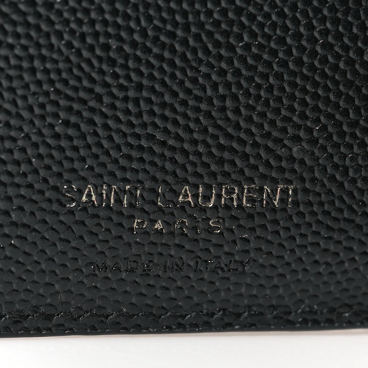 Grain De Poudre Matelasse Chevron Monogram Zipped Two-Part Wallet Black