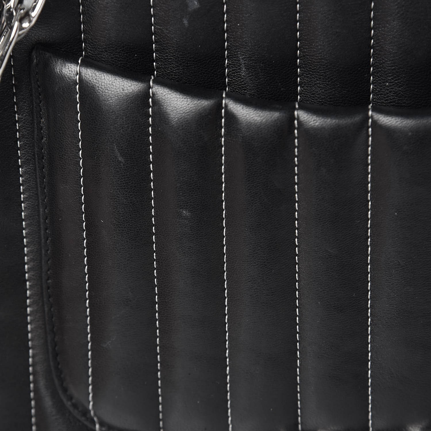 Chanel Lambskin Vertical Quilted Mademoiselle Camera Case Black 14 of 21