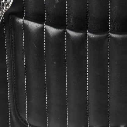 Chanel Lambskin Vertical Quilted Mademoiselle Camera Case Black 14 of 21