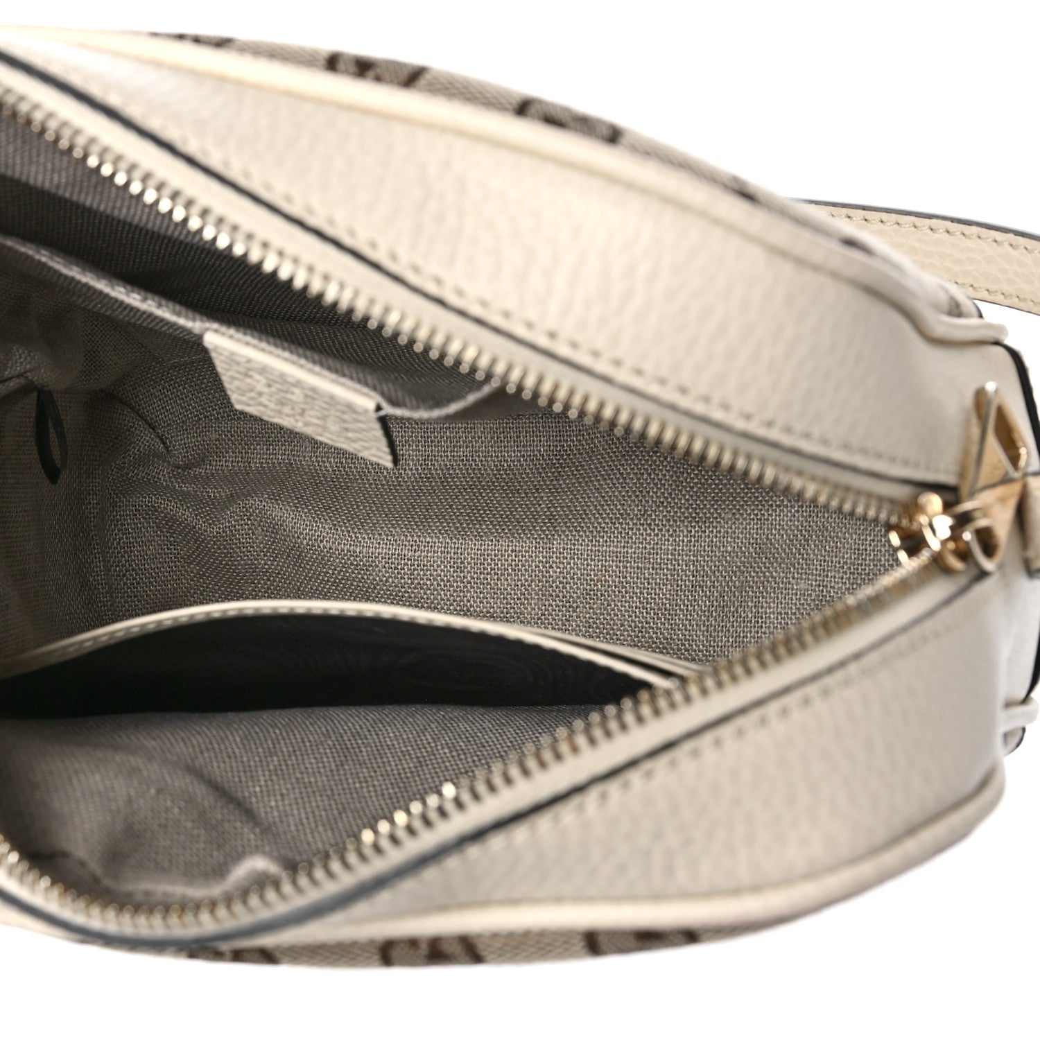 Gucci Monogram Dollar Calfskin Mini Bree Messenger Bag Beige Ebony Avoire 5 of 11