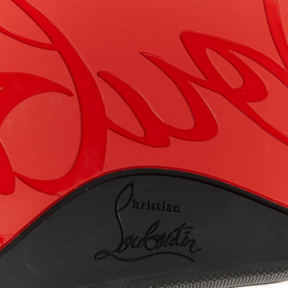 Christian Louboutin Suede Womens Navy Pool Donna Flat Slide Sandals 37 Black 8 of 10