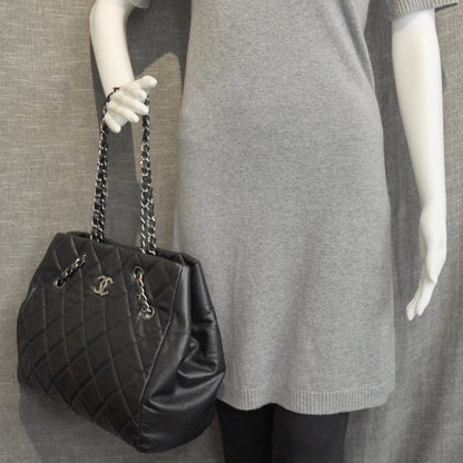 Chanel Caviar Quilted Large Cells Shopping Tote Black 2 of 11