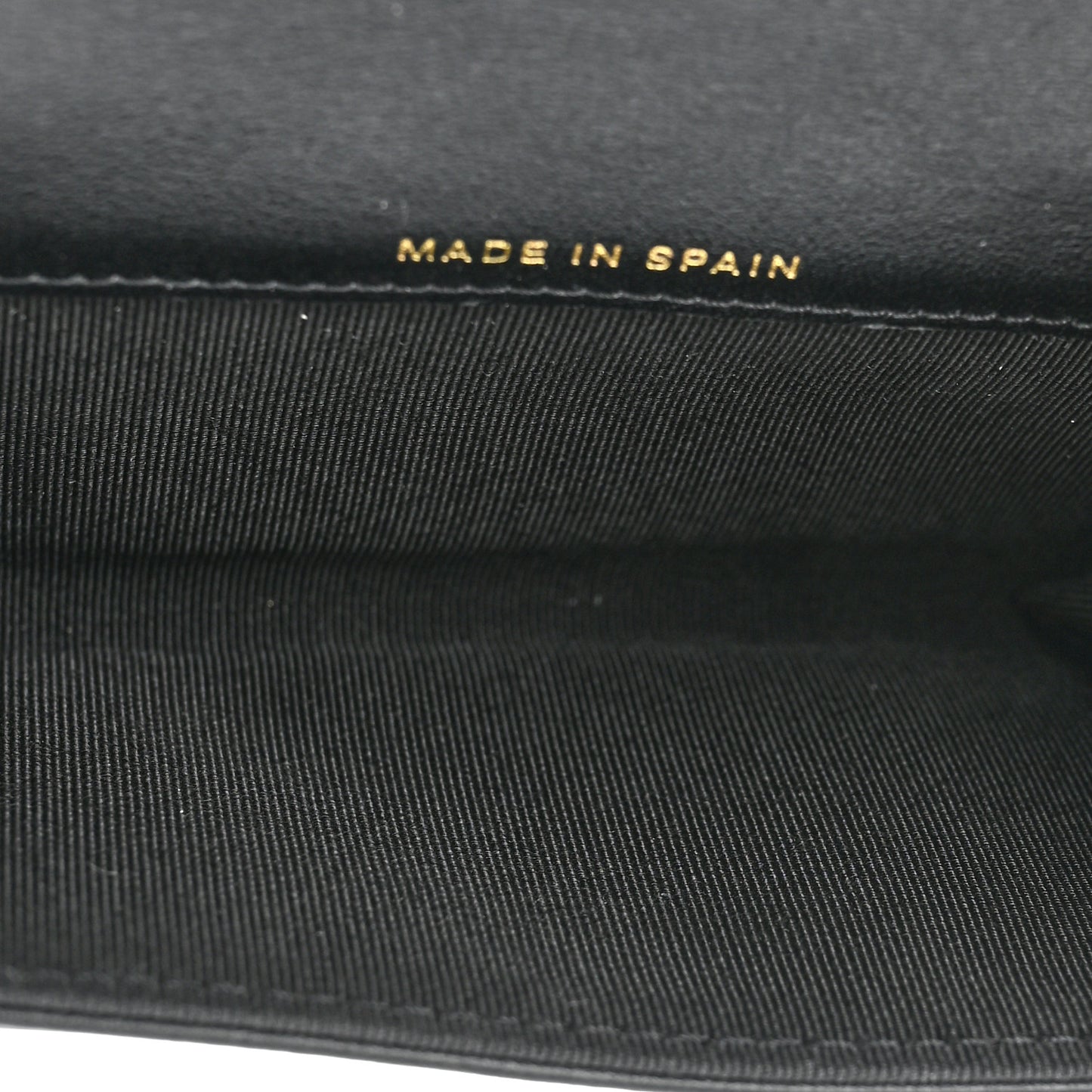 Patent Quilted Flap Card Holder Wallet Black