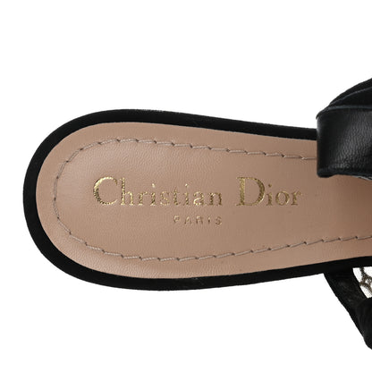 Christian Dior Resille Ribbon J'Adior Slingback 100mm Pumps 38 Black 6 of 8