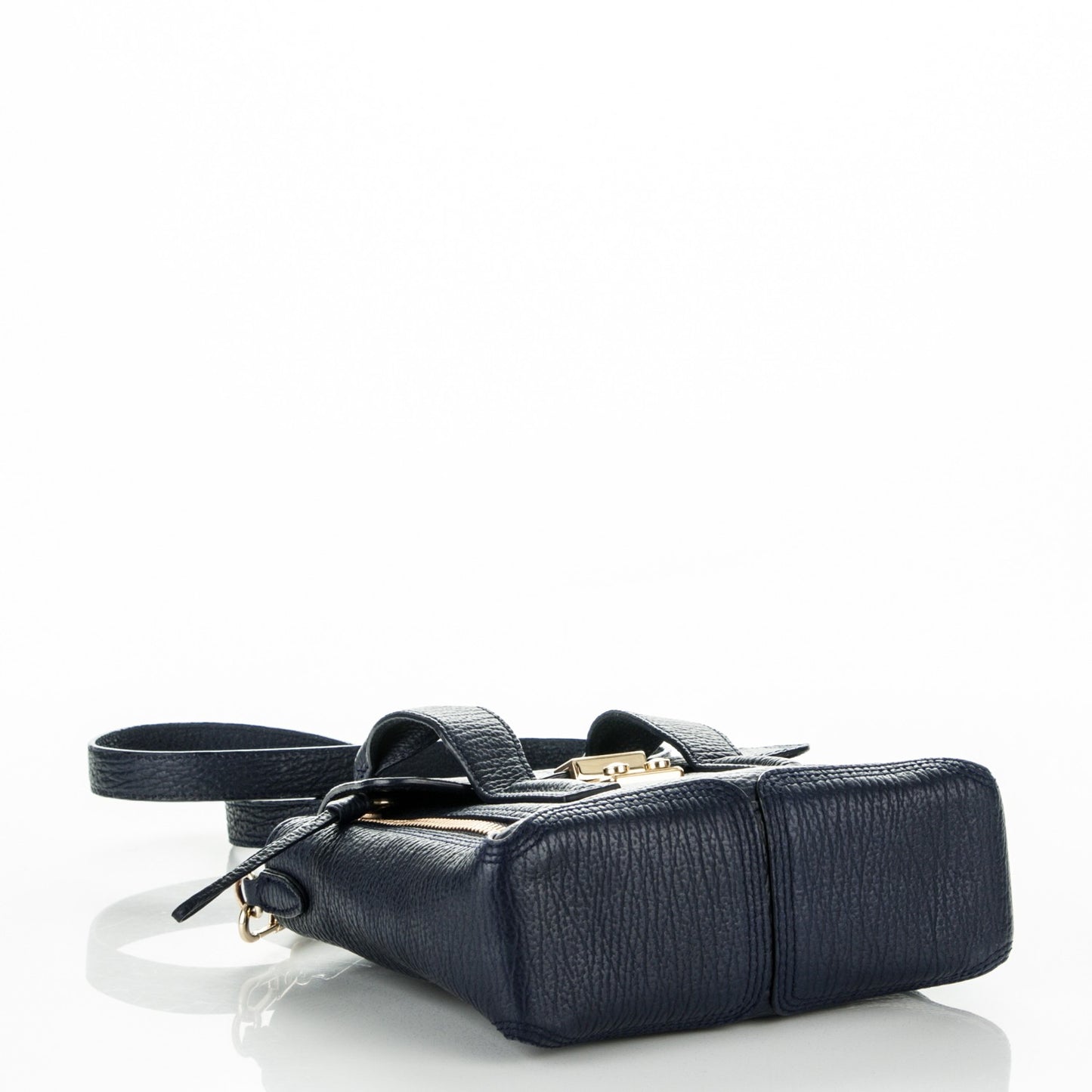 3.1 Textured Calfskin Mini Pashli Satchel Ink