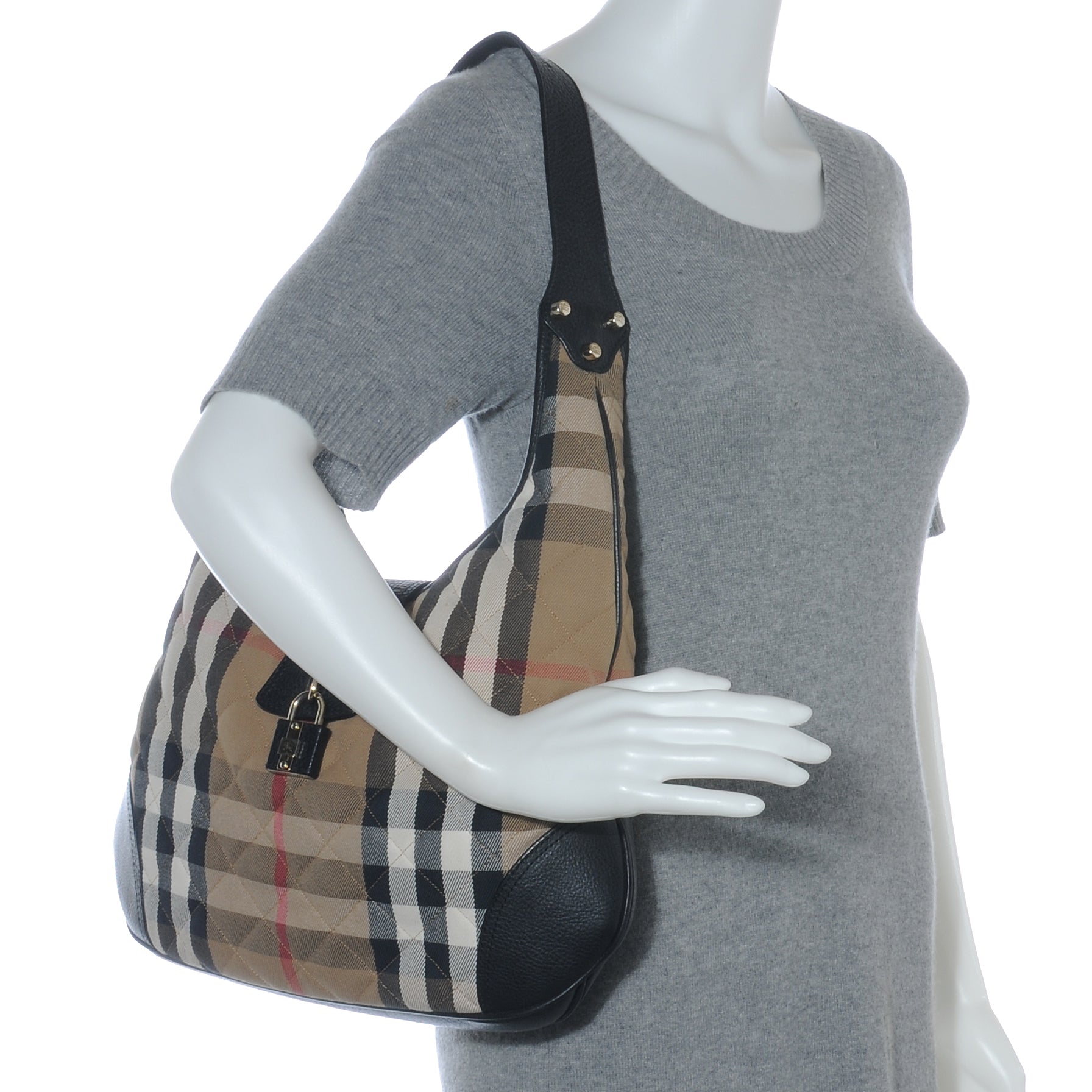 Burberry House Check Quilted Brook Hobo 2 of 8