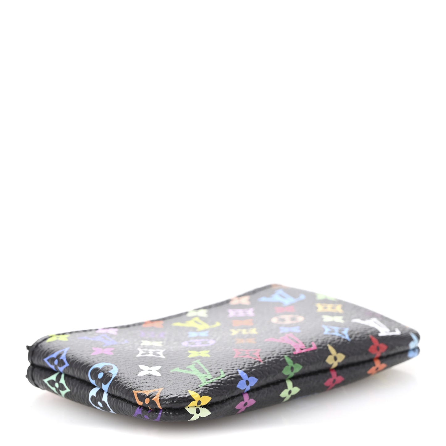 LV X TM Monogram Multicolor Key Pouch Black