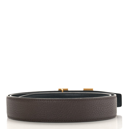 Hermes Swift Togo 32mm H Belt 100 40 Black Chocolate 2 of 5
