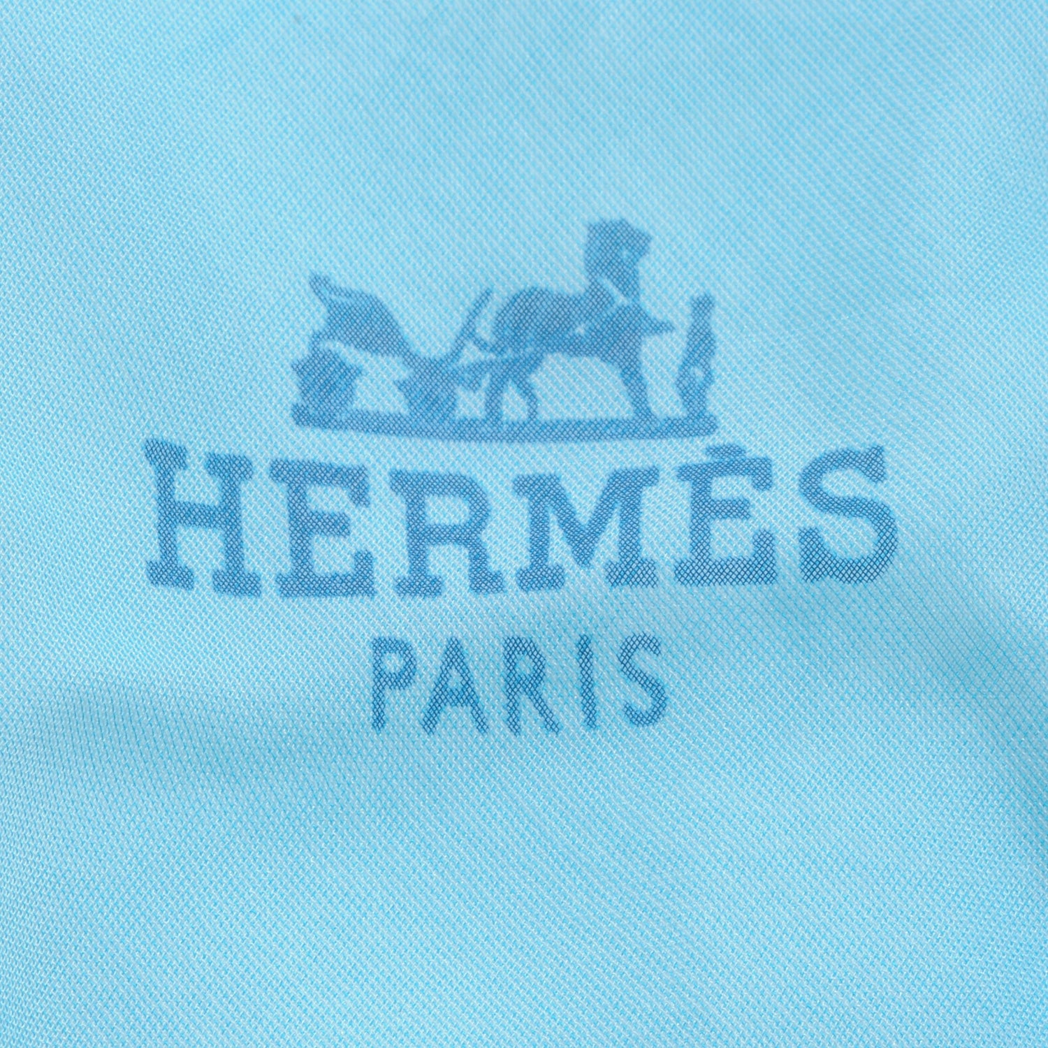 Hermes Silk Mousseline Pointu Triangle Scarf Bleu 1 of 12
