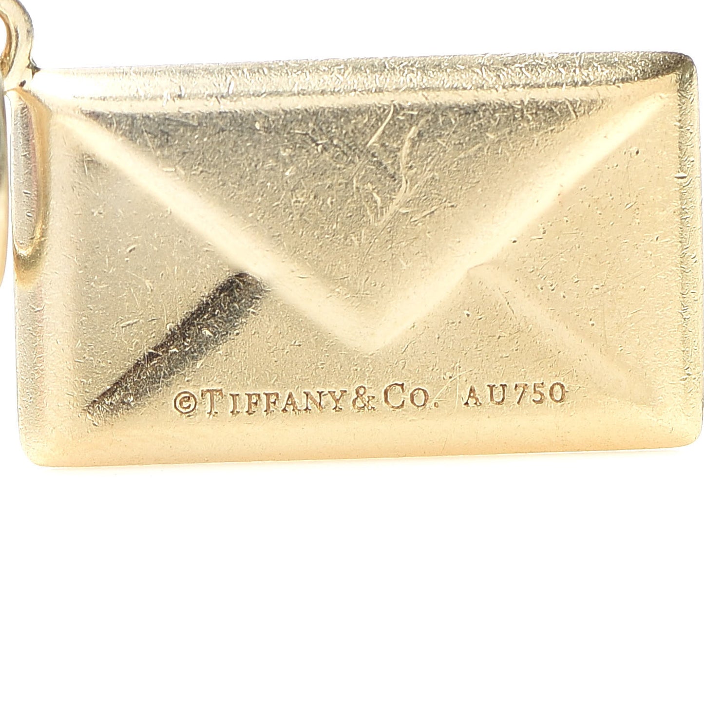 18K Yellow Gold Diamond Envelope Charm