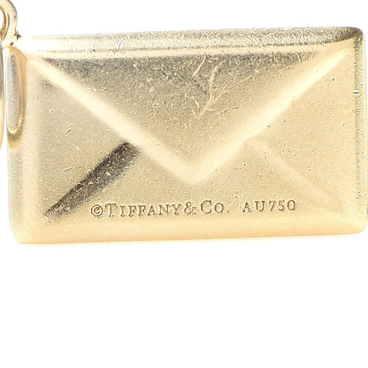 Tiffany 18K Yellow Gold Diamond Envelope Charm 3 of 3