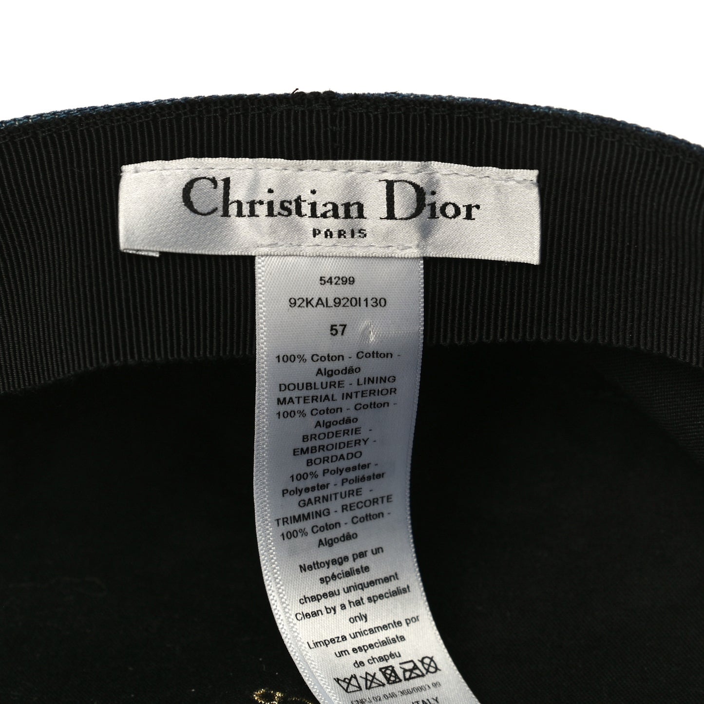 Cotton Denim Baker Boy Hat 57 Blue