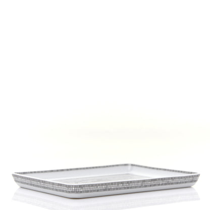Hermes Porcelain Mosaique Au 24 Sushi Plate Platine 6 of 7
