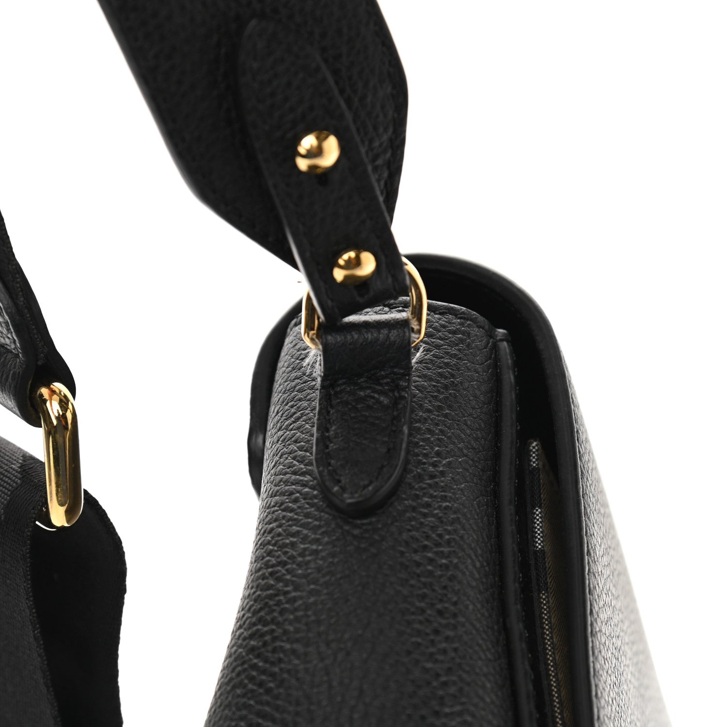 Burberry Grainy Calfskin Vintage Check Note Crossbody Bag Black 12 of 13
