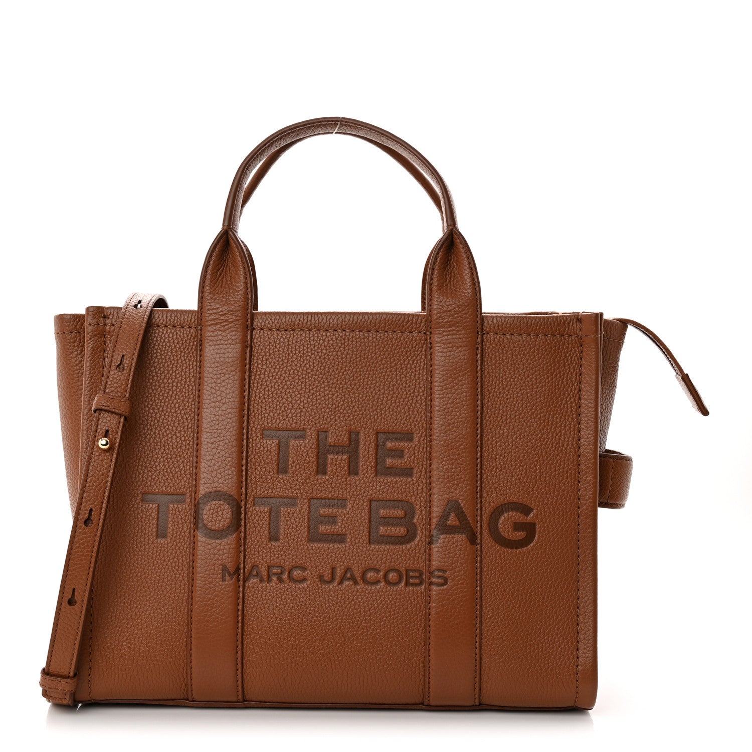 Marc Jacobs Grained Calfskin Medium The Tote Bag Argan Oil 1 of 13