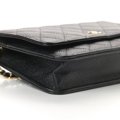 Chanel Caviar Quilted Wallet On Chain WOC Black 10 of 12