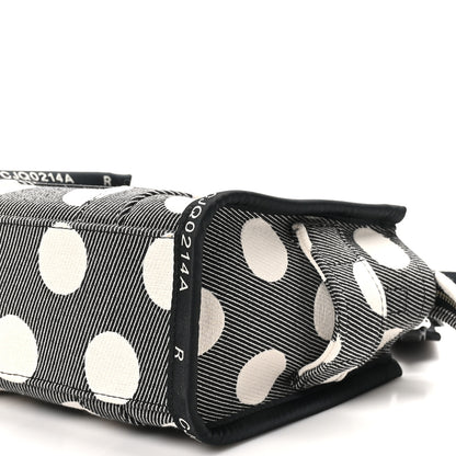 Marc Jacobs Cotton Canvas Polka Dot Small The Jacquard Tote Bag Black Ivory 8 of 8