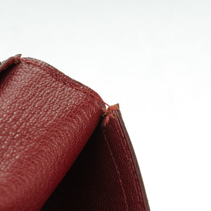 Hermes Chevre Mysore Bearn Gusset Wallet Rouge H 8 of 9