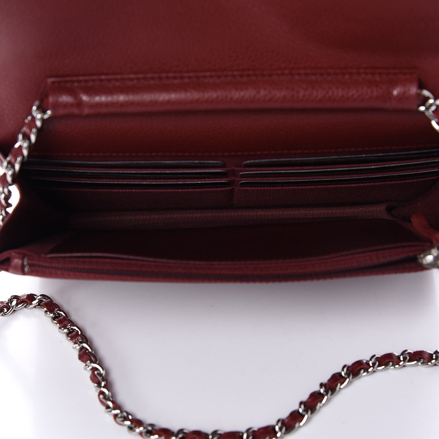 Caviar Quilted Wallet On Chain WOC Red