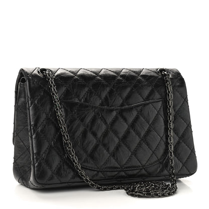 Chanel Glazed Calfskin Quilted 2.55 Reissue 226 Flap So Black 3 of 9