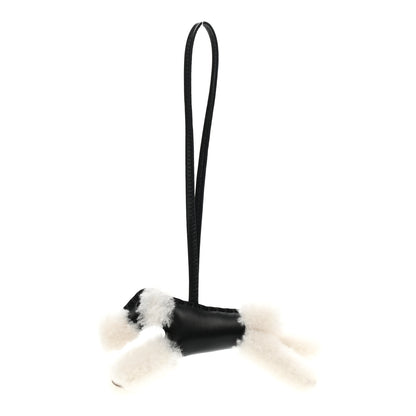 Hermes Milo Lambskin Shearling Budy Charm Black 1 of 4