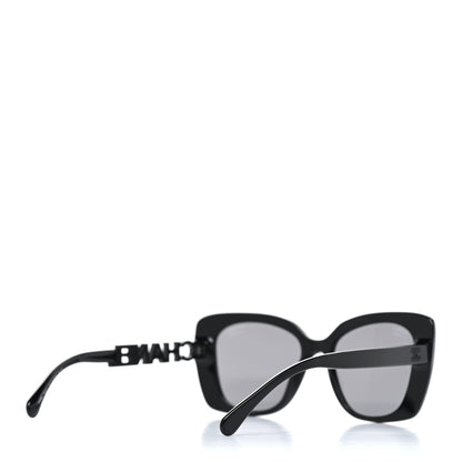 Chanel Acetate Strass Polarized Square Sunglasses 5422-B Black 4 of 7