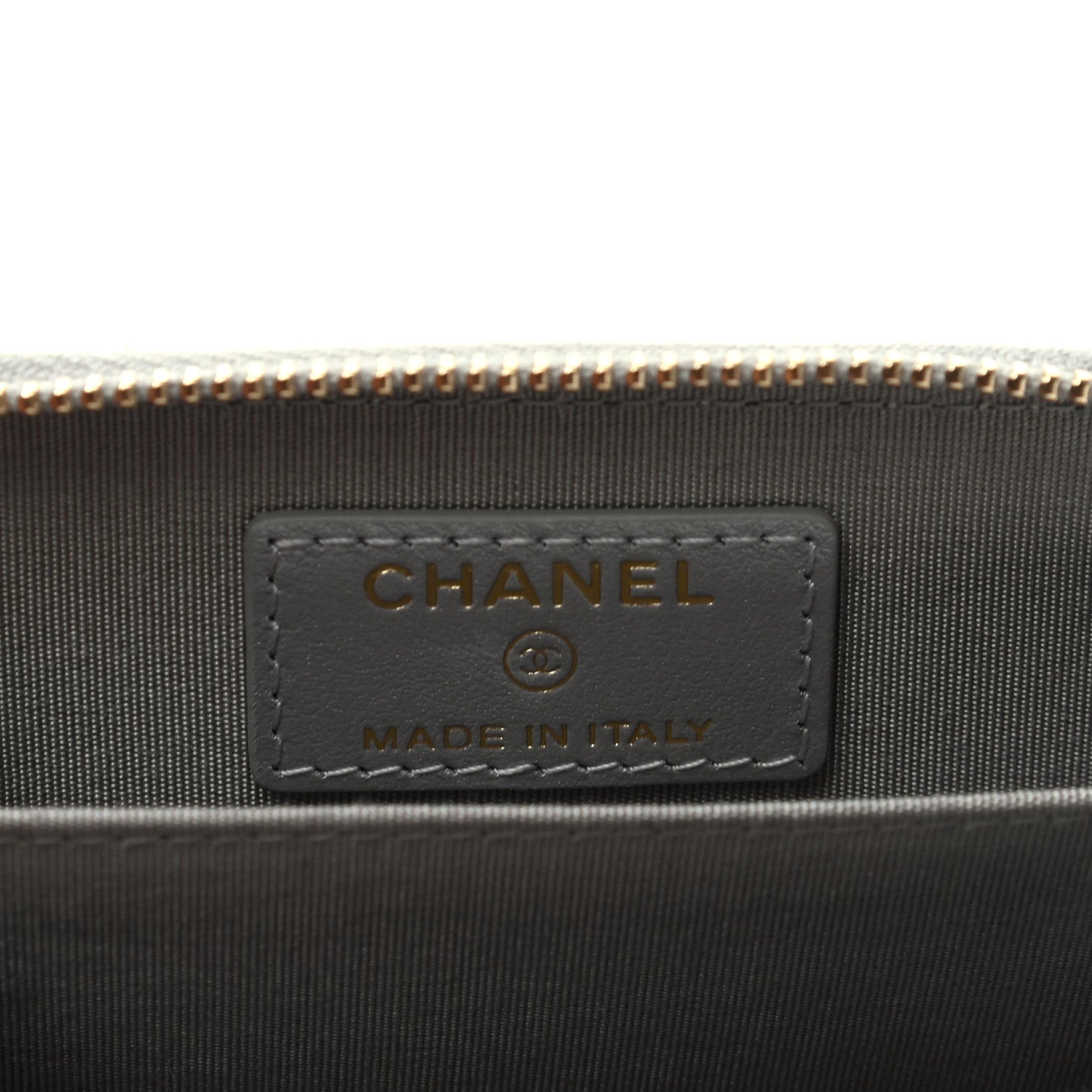 Chanel Metallic Goatskin Quilted Chanel 19 Zip Around Coin Purse Wallet Silver 6 of 8