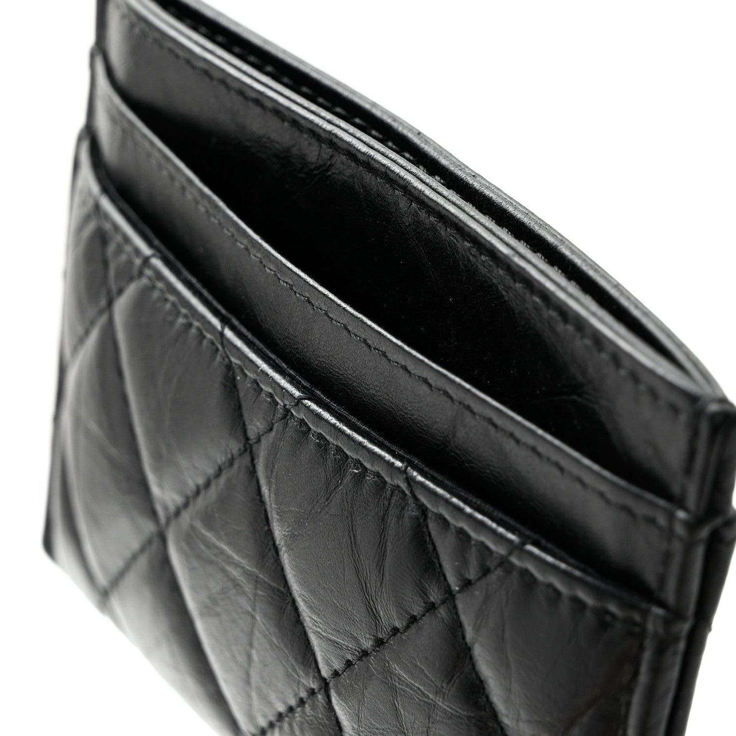 Chanel Aged Calfskin Quilted Reissue Card Holder So Black 11 of 11