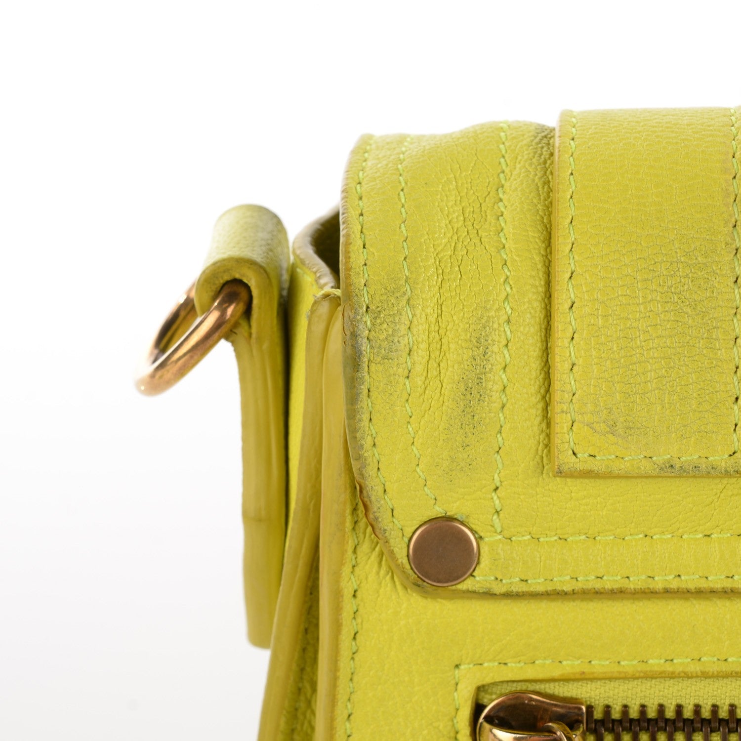 Proenza Schouler Lambskin PS1 Pouch Messenger Lemon 2 of 12