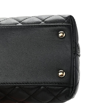 Chanel Caviar Quilted Medium Coco Handle Flap Black 10 of 10