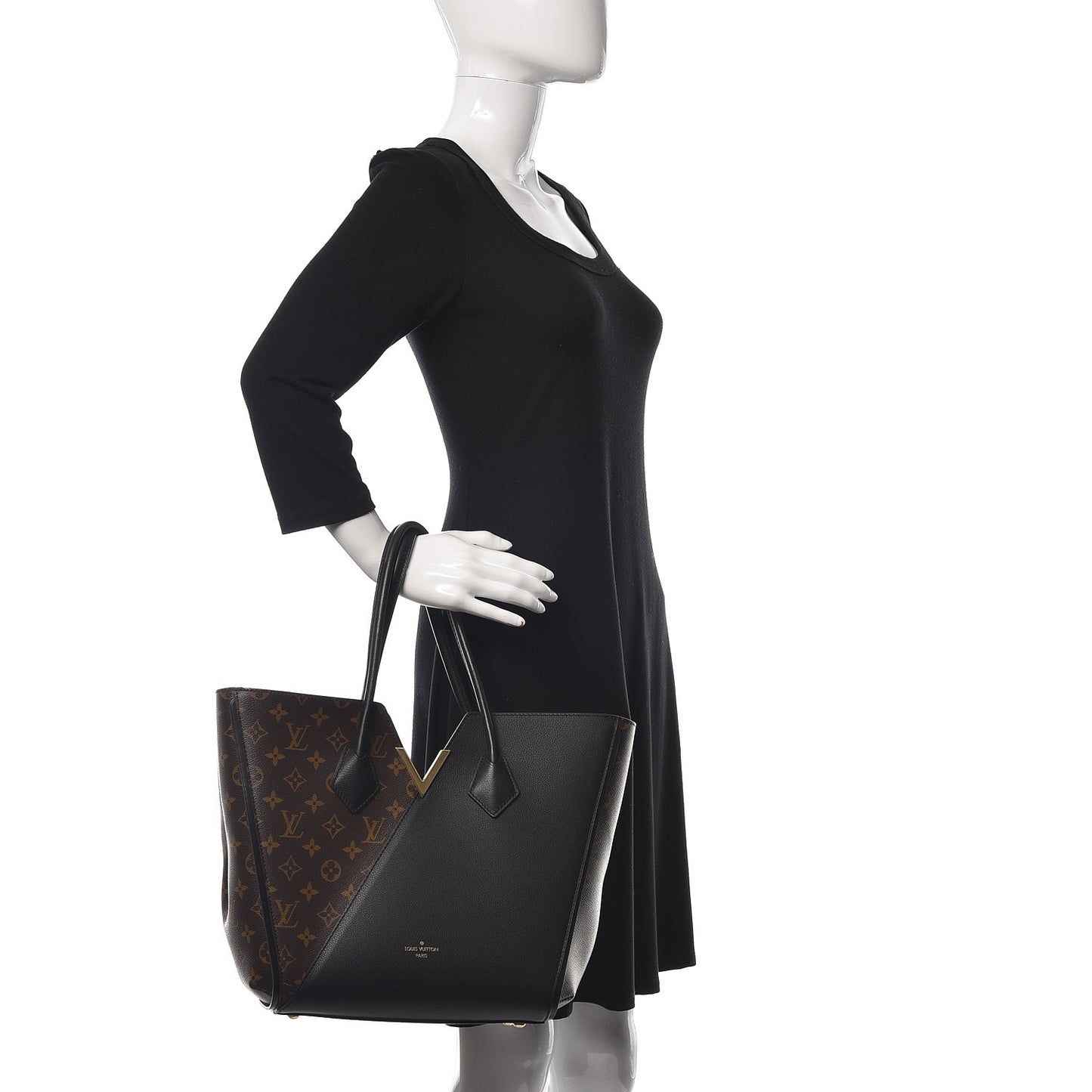 Calfskin Monogram Kimono Tote Black