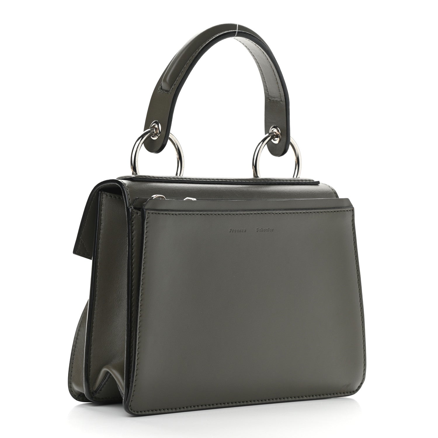 Proenza Schouler Calfskin Small Hava Top Handle Bag Cypress 2 of 9