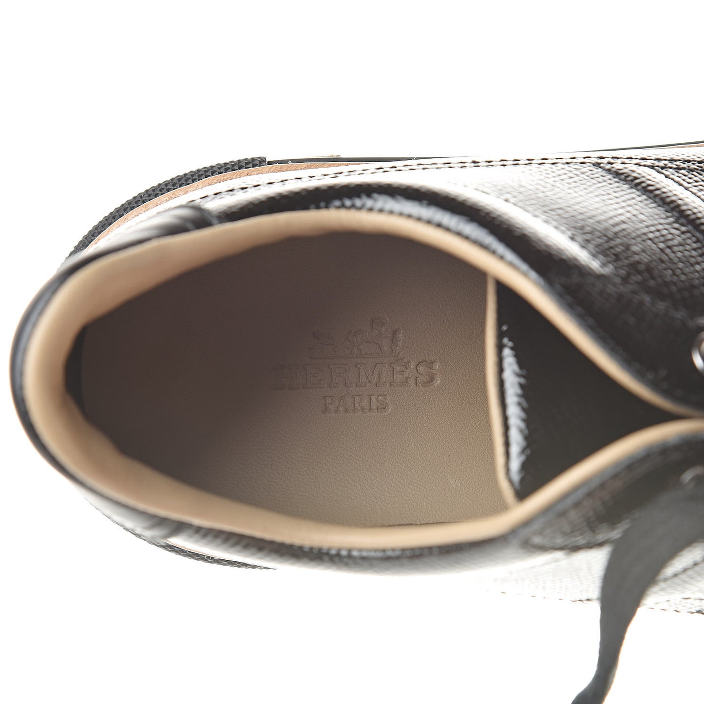Patent Epsom Womens Polo Sneakers 37 Black