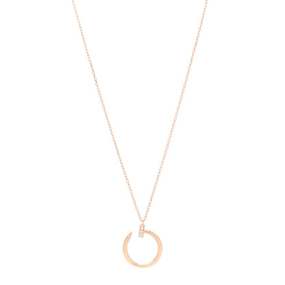 Cartier 18K Pink Gold Diamond Juste Un Clou Pendant Necklace 1 of 5