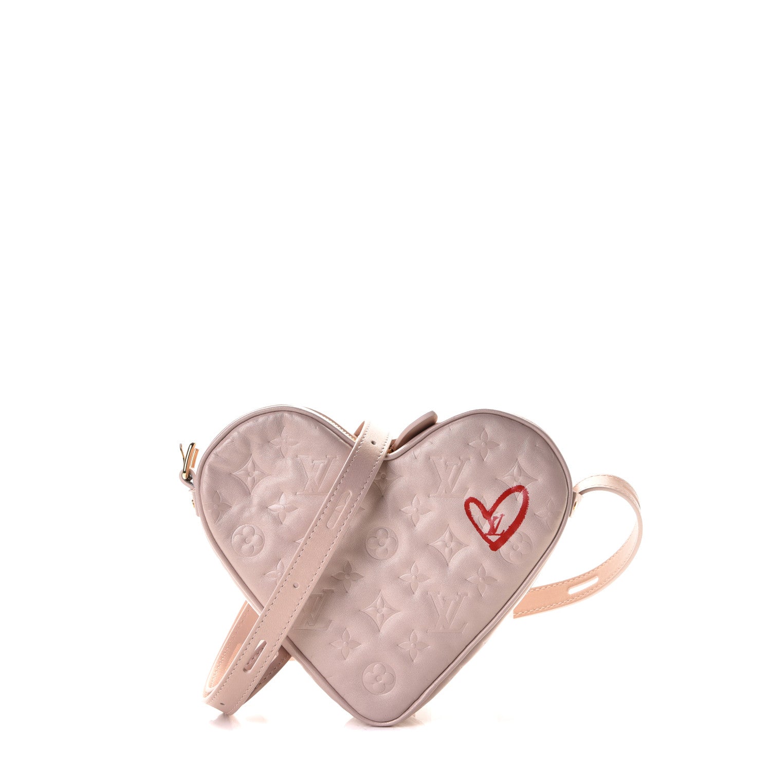 Louis Vuitton Lambskin Embossed Monogram Fall In Love Sac Coeur Light Pink 1 of 8