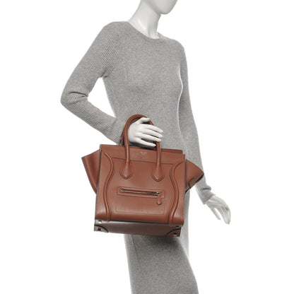 Celine Smooth Calfskin Mini Luggage Sienna 2 of 9