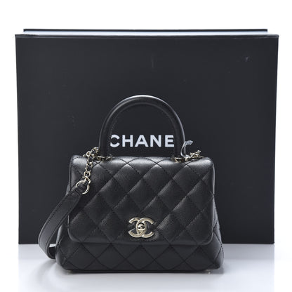 Chanel Caviar Quilted Extra Mini Coco Handle Flap Black 11 of 11