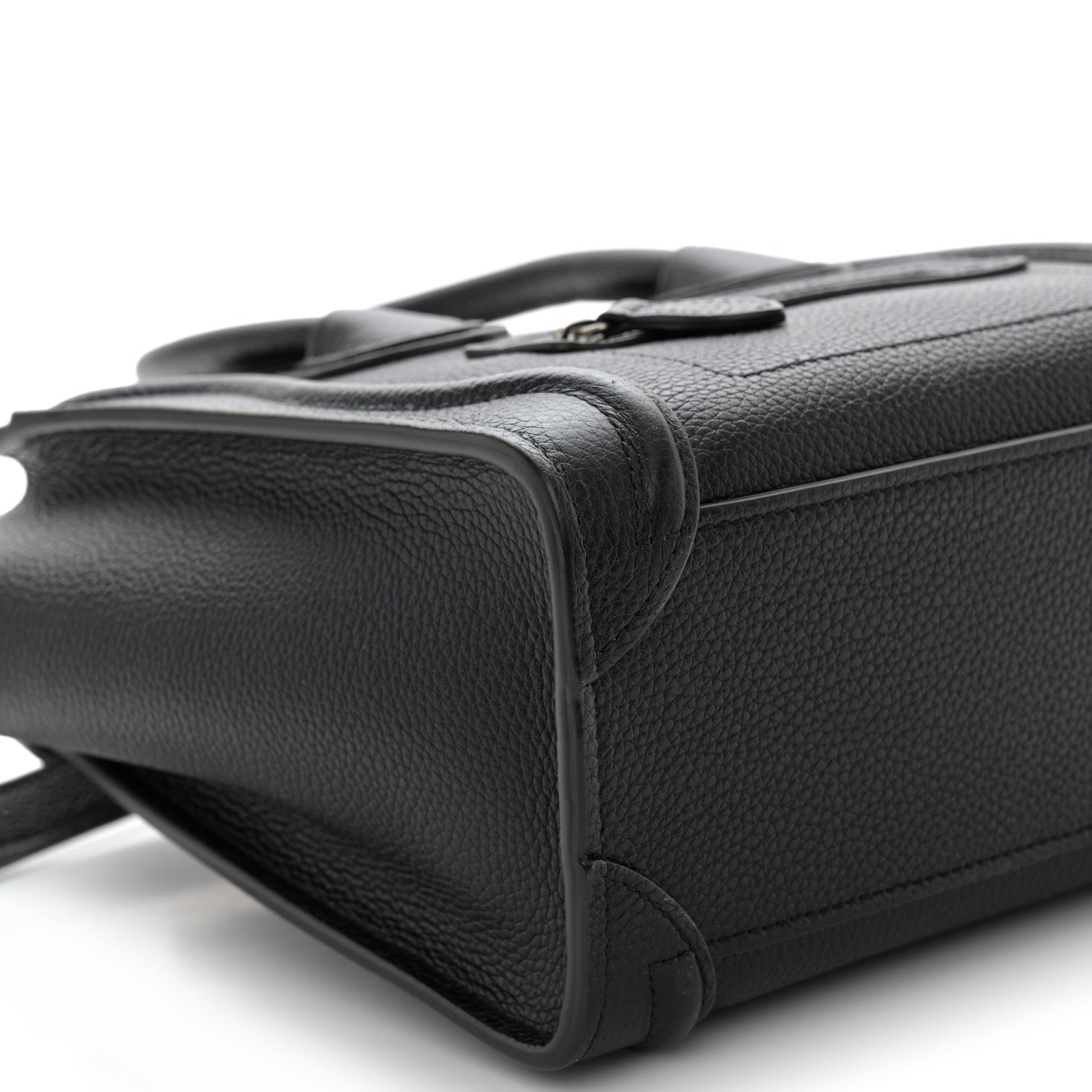 Celine Drummed Calfskin Nano Luggage Black 9 of 11