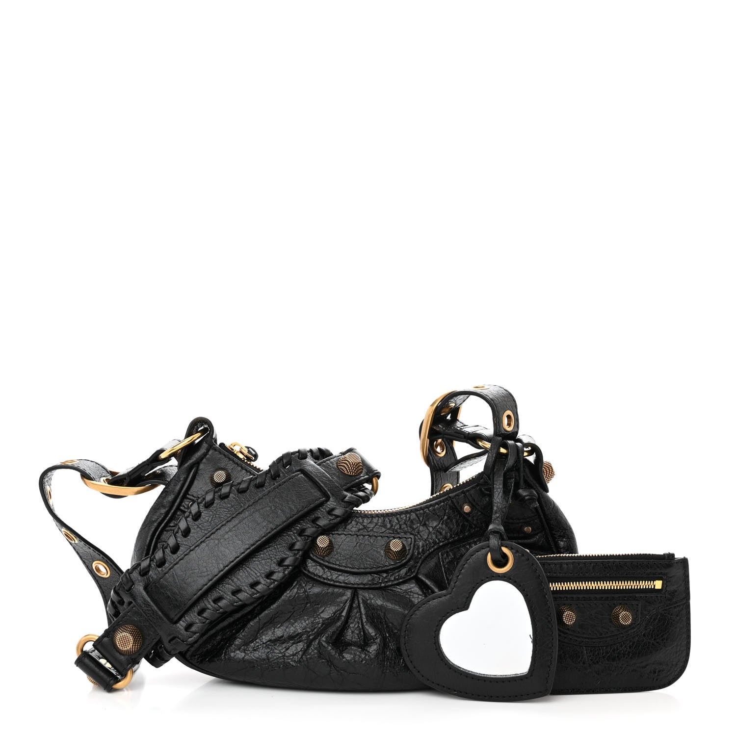 Balenciaga Agneau Arena Le Cagole Shoulder Bag XS Black 1 of 10