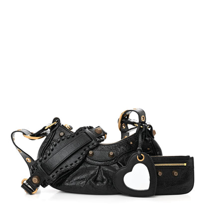 Balenciaga Agneau Arena Le Cagole Shoulder Bag XS Black 1 of 10