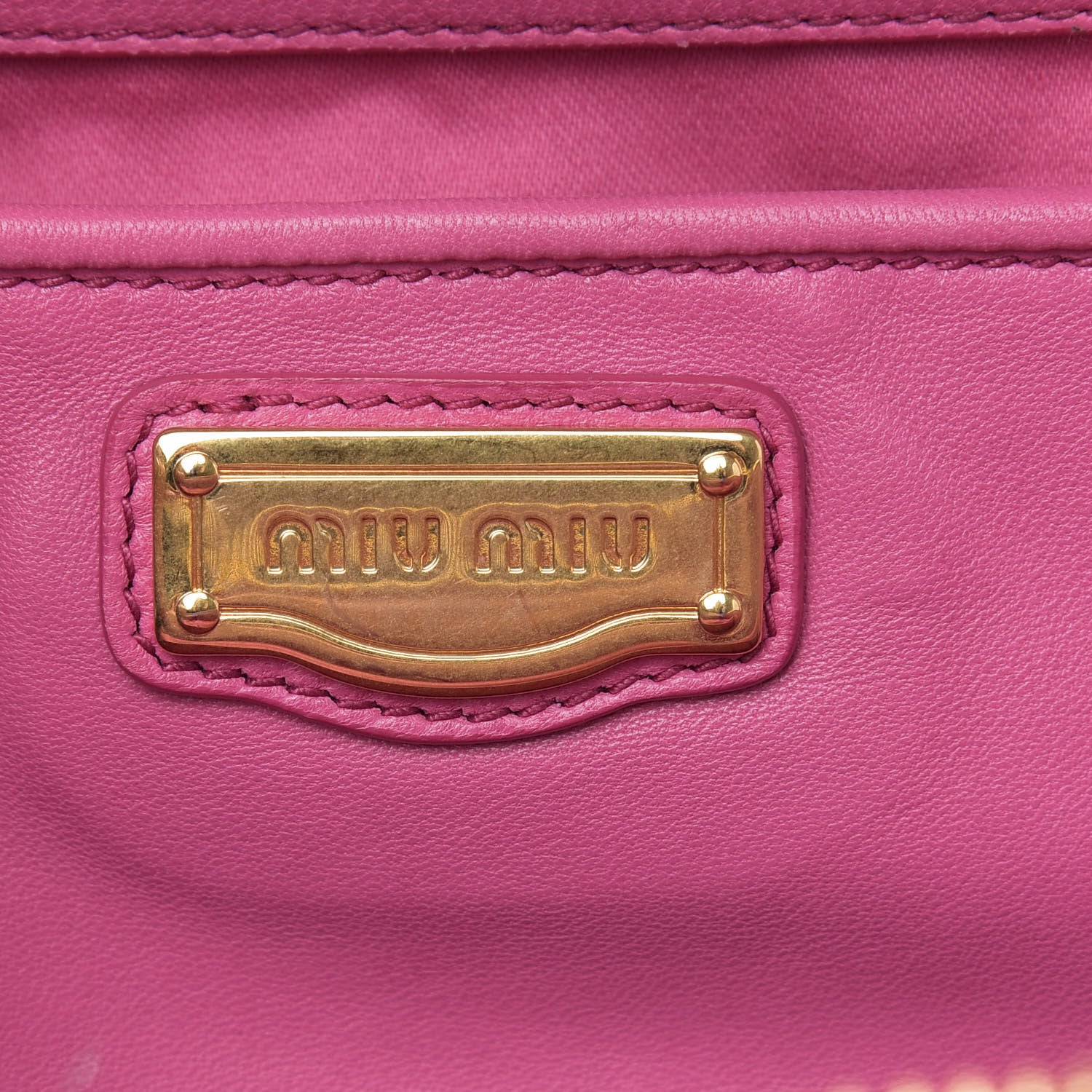 Miu Miu Nappa Matelasse Bauletto Top Handle Bowler Loto 7 of 16
